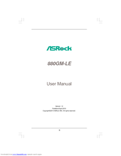ASROCK 880GM-LE - V1.0 User Manual