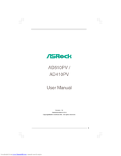 ASROCK AD510PV - V1.0 User Manual