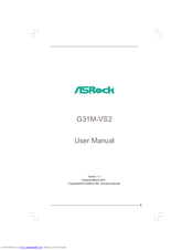 ASROCK G31M-VS2 - V1.1 User Manual