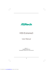 ASROCK H55 EXTREME3 - V1.0 User Manual