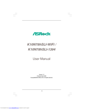 ASROCK K10N78HSLI-WIFI - V1.0 User Manual