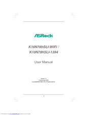 ASROCK K10N78HSLI-WIFI User Manual