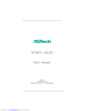 ASROCK K7NF2-RAID User Manual