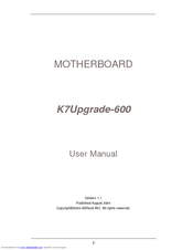 ASROCK K7UPGRADE-600 User Manual
