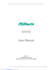 ASROCK K7VT2 User Manual