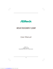 ASROCK M3A785GMH 128M - V1.0 User Manual