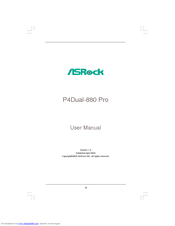 ASROCK P4DUAL-880PRO User Manual