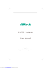 ASROCK P4FSB1333-650 - User Manual