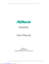 ASROCK P4I45PE User Manual