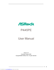 ASROCK P4I45PE R3.0 User Manual