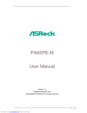 ASROCK P4I65PE-M User Manual