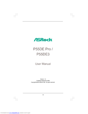ASROCK P55DE3 - V1.0 User Manual