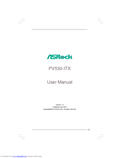 ASROCK PV530-ITX - V1.0 User Manual