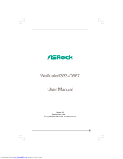 ASROCK WOLFDALE1333-D667 - V2.3 User Manual