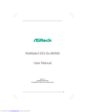 ASROCK WOLFDALE1333-GLAN-M2 - V1.0 User Manual