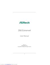 ASROCK Z68 EXTREME4 - ANNEXE 541 User Manual