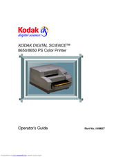 KODAK DIGITAL SCIENCE 8650 COLOR PRINTER Operator's Manual