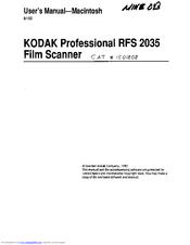KODAK Professional RFS 2035 Manual