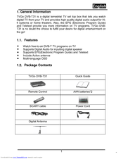 GENIUS TVGo DVB-T31 Quick Manual