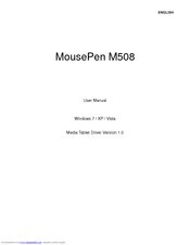 GENIUS MOUSEPEN M508 - WINDOWS User Manual