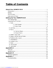 GENIUS REMOTE 815 Manual