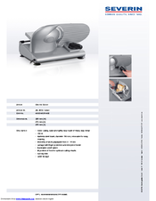SEVERIN AS 3914 - Dimensions