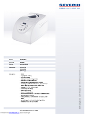 SEVERIN BM 3990 Datasheet