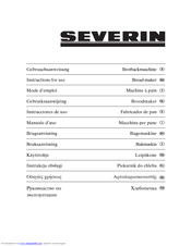SEVERIN BM 3986 - Instructions For Use Manual