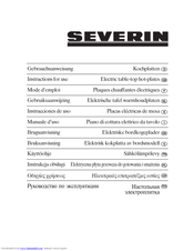 SEVERIN DOPPELKOCHPLATTE DK 1011 Instructions For Use Manual