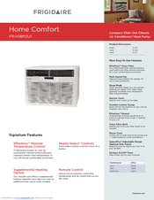 Frigidaire Home Comfort
FRA08PZU1 Product Specifications