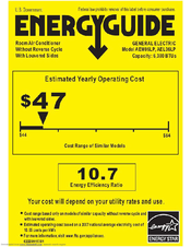 GE AEL08LP Energy Manual