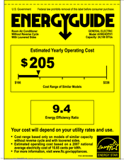 GE Appliances AHM24DPH1 Energy Manual