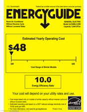 GE AJCQ06LCCM2 Energy Manual
