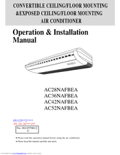 Haier AC36NAFBEA Operation And Installation Manual