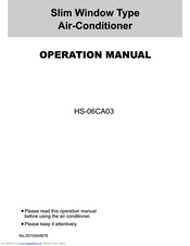 Haier HS-06CA04 Operation Manual