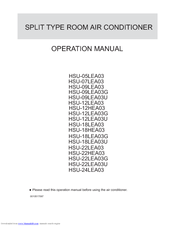 Haier HSU-13LEA03-T Operation Manual