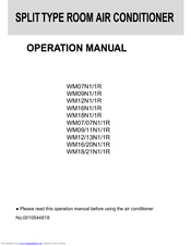 Haier WM16N1/1R Operation Manual