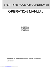 Haier HSU-12CR13 HSU-082CR01 Operation Manual