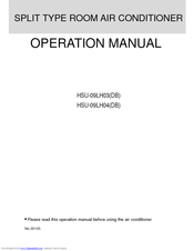 Haier HSU-09LH03(DB) Operation Manual