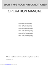 Haier HSU-09RUF03/R2(SDB) Operation Manual