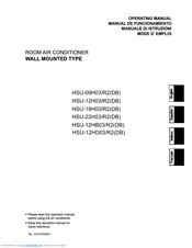 Haier HSU-22H03/R2(DB) Operatiing Manual