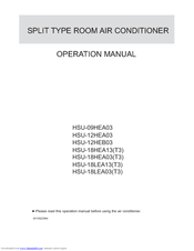 Haier HSU-18LEA13 Operation Manual