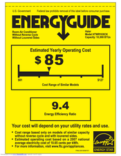 Haier HTWR10XCK Energy Manual
