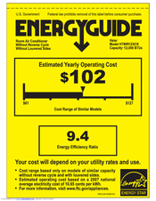 Haier HTWR12XCK Energy Manual