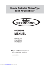 Haier Thermocool HW-09CU03 Operation Manual