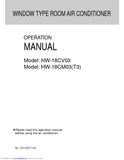 Haier HW-18CMT3 Operation Manual