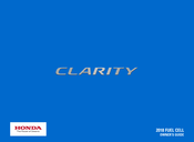 Honda Clarity Fuel Cell 2018 Owner's Manual