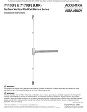 Assa Abloy ACCENTRA 7110(F) Installation Instructions Manual