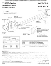 Assa Abloy ACCENTRA 7130(F) Series Installation Instructions Manual