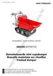 Vynckier MW TOOLS MRD300 Manual